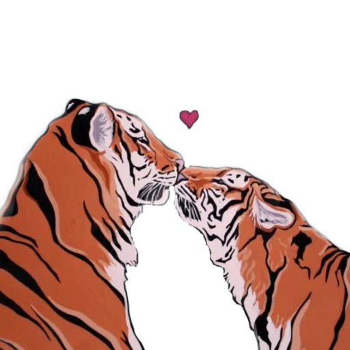 👄 Стикер «Tigers love» для Telegram