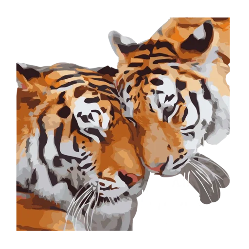 👩‍❤️‍💋‍👨 Стикер «Tigers love» для Telegram