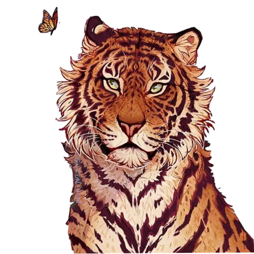 🦋 Стикер «Tigers love» для Telegram