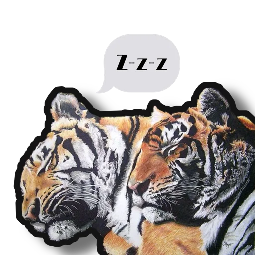 😴 Стикер «Tigers love» для Telegram