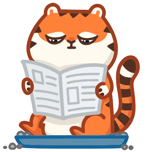📰 Эмодзи «Тигрёнок Персик» для Telegram