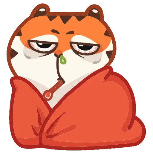 🤒 Эмодзи «Тигрёнок Персик» для Telegram