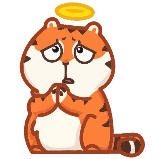 😇 Эмодзи «Тигрёнок Персик» для Telegram