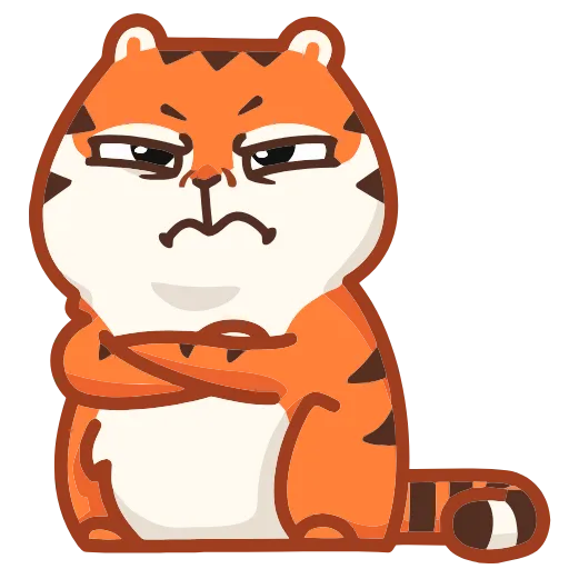 😤 Эмодзи «Тигрёнок Персик» для Telegram