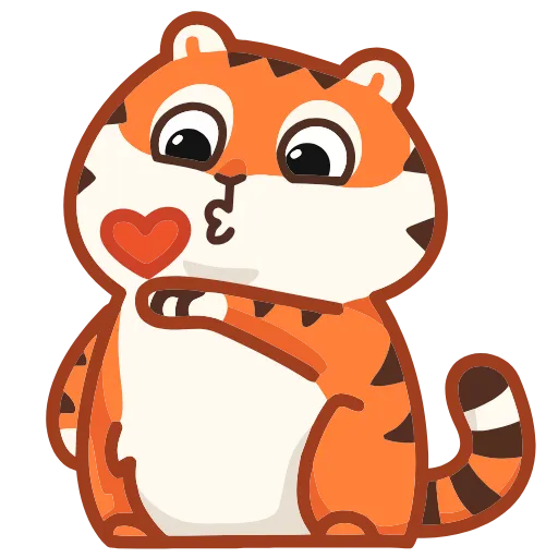 😘 Эмодзи «Тигрёнок Персик» для Telegram