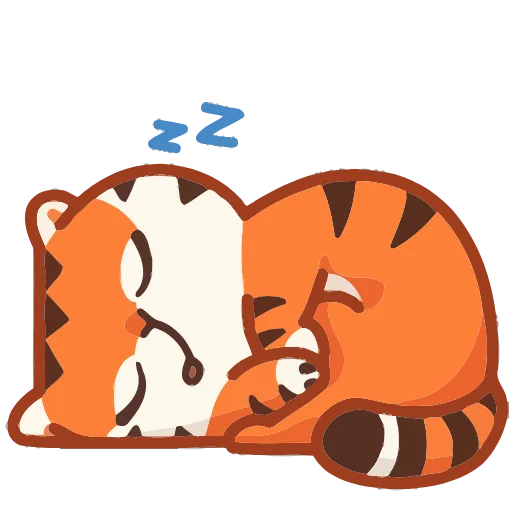 😴 Эмодзи «Тигрёнок Персик» для Telegram