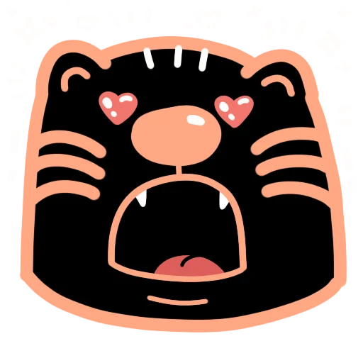 😍 Стикер «.˚₊˳ тигря.˚₊˳» для Telegram