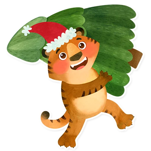 🎄 Стикер «Tigers2022» для Telegram