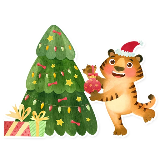 🎄 Стикер «Tigers2022» для Telegram