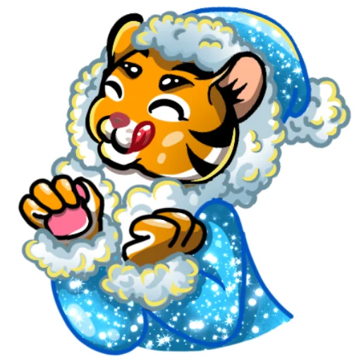 😋 Стикер «Рыжая Снегурка» для Telegram