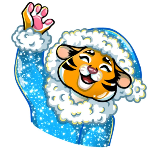 👋 Стикер «Рыжая Снегурка» для Telegram
