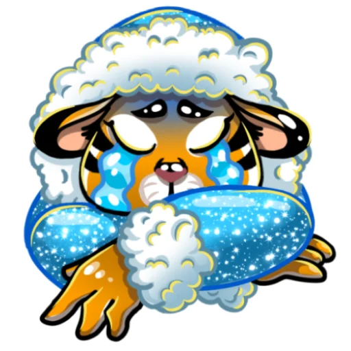 😭 Стикер «Рыжая Снегурка» для Telegram