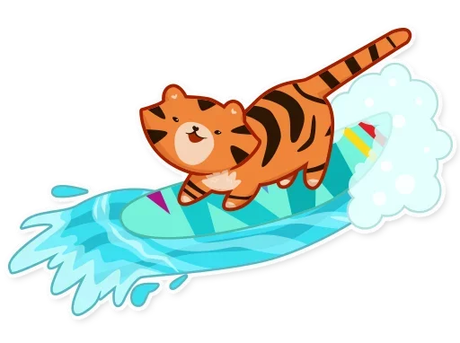 🏄‍♂ Стикер «Tiger Tigrulia» для Telegram