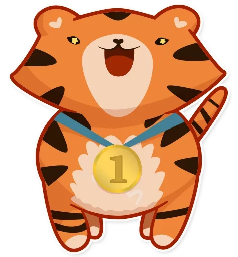 🥇 Стикер «Tiger Tigrulia» для Telegram