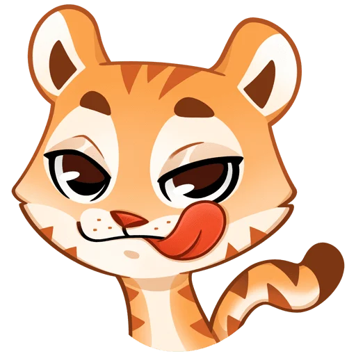😋 Стикер «Тигриску Без Текста» для Telegram