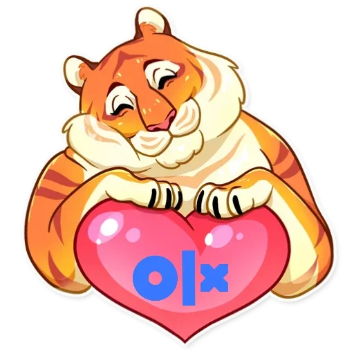 😍 Стикер «Тигр пошлит» для Telegram