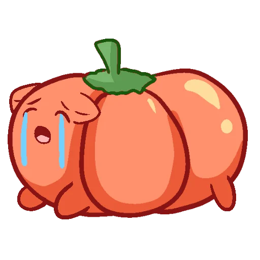 😭 Стикер «тыквокот» для Telegram