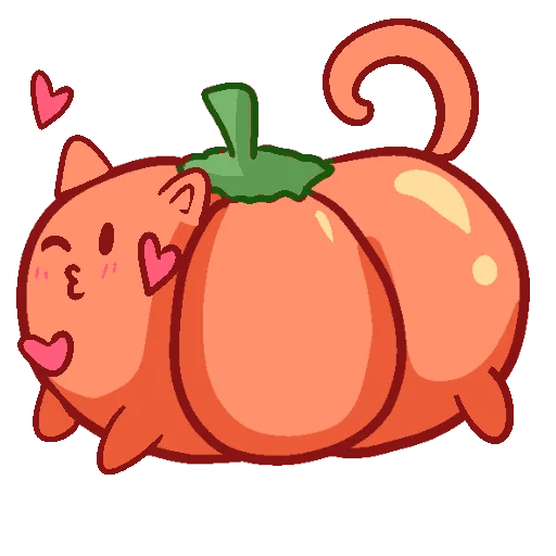 😘 Стикер «тыквокот» для Telegram