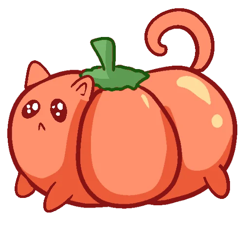 🥺 Стикер «тыквокот» для Telegram