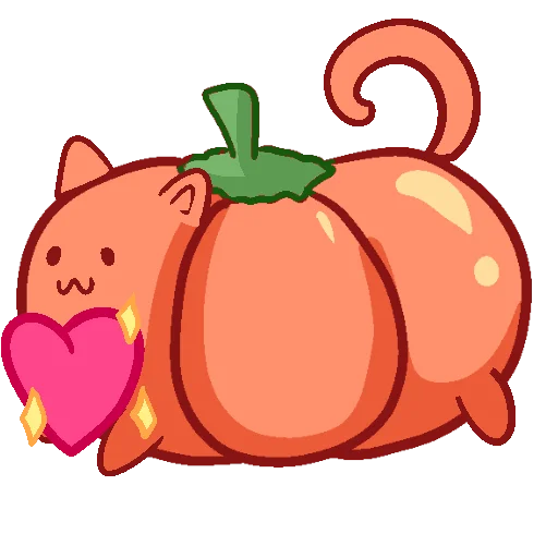 💖 Стикер «тыквокот» для Telegram