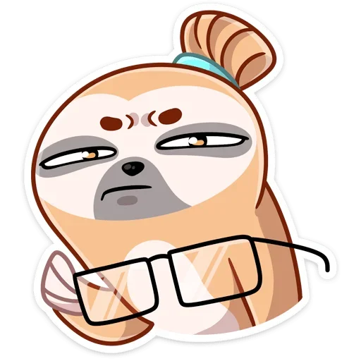 🤨 Стикер «Ленивец Тим» для Telegram