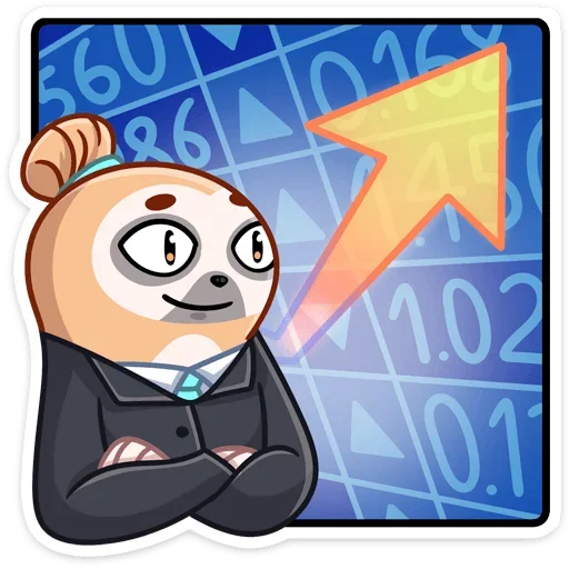 📈 Стикер «Ленивец Тим» для Telegram