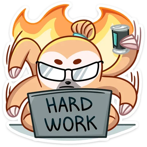 💪 Стикер «Ленивец Тим» для Telegram