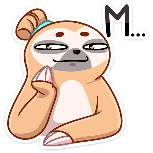 🤔 Стикер «Ленивец Тим» для Telegram