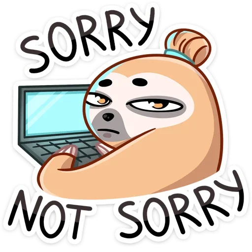 😐 Стикер «Ленивец Тим» для Telegram