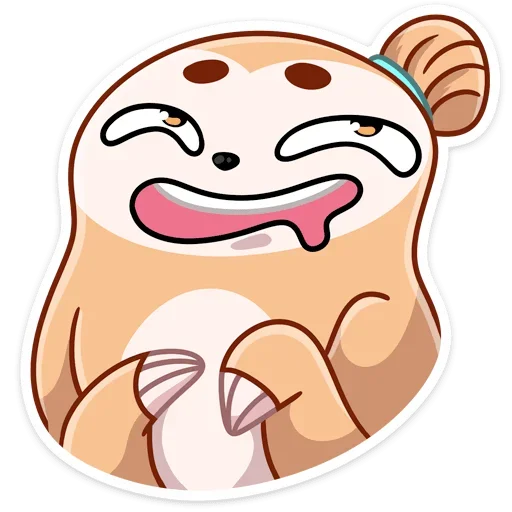 🤤 Стикер «Ленивец Тим» для Telegram