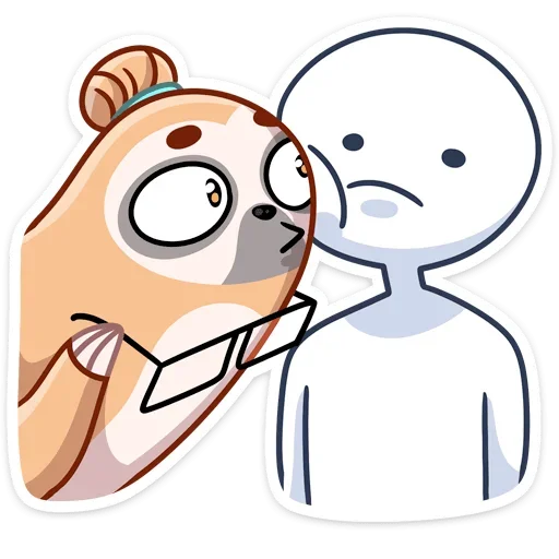❓ Стикер «Ленивец Тим» для Telegram