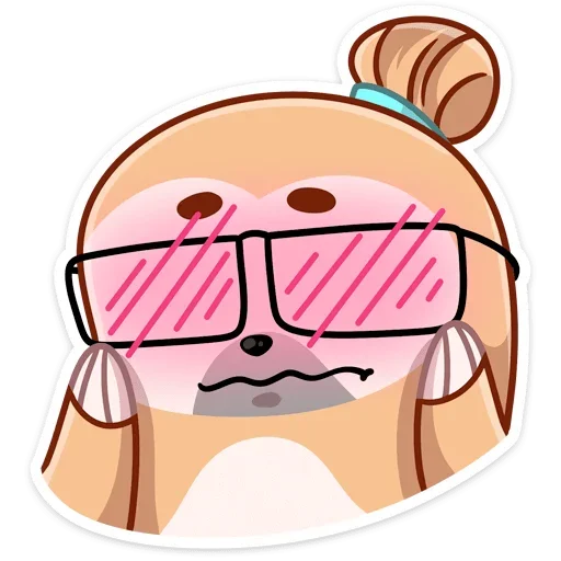 👓 Стикер «Ленивец Тим» для Telegram