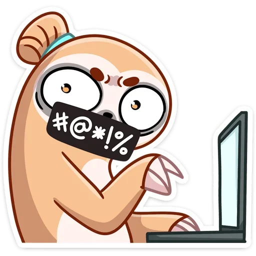 🤬 Стикер «Ленивец Тим» для Telegram