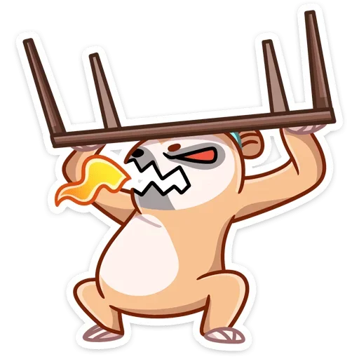 🤬 Стикер «Ленивец Тим» для Telegram