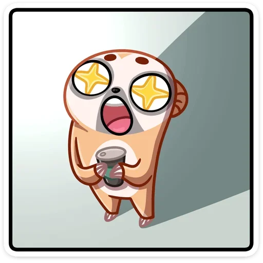 🤩 Стикер «Ленивец Тим» для Telegram