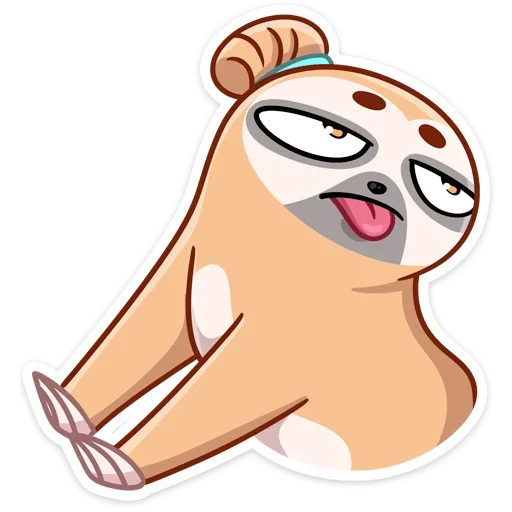 😛 Стикер «Ленивец Тим» для Telegram