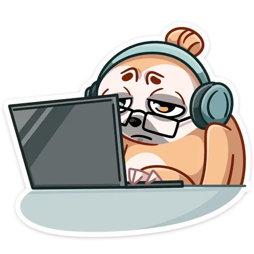 💻 Стикер «Ленивец Тим» для Telegram