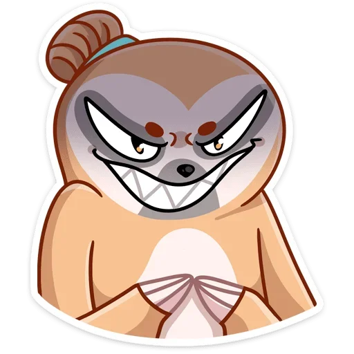😡 Стикер «Ленивец Тим» для Telegram