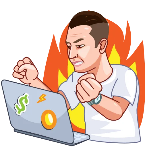 😡 Стикер «Время деньги ?» для Telegram