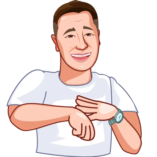 😂 Стикер «Время деньги ?» для Telegram