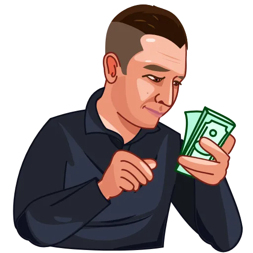 💰 Стикер «Время деньги ?» для Telegram