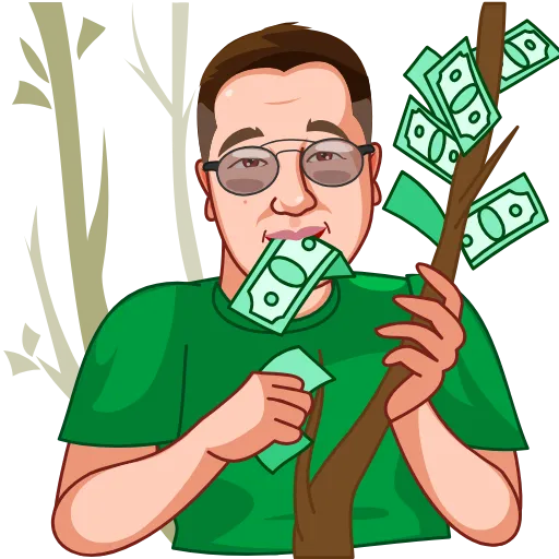 💵 Стикер «Время деньги ?» для Telegram