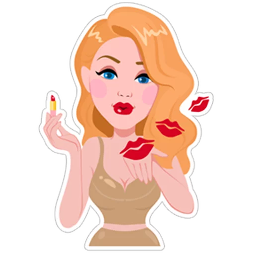 💋 Стикер «Тина Кароль» для Telegram