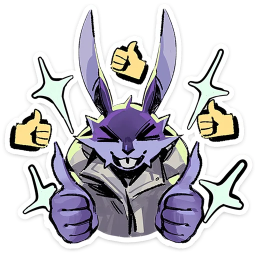 👍 Стикер «Зайчик - Tiny Bunny» для Telegram