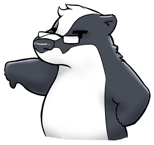 👎 Стикер «Tiny Bauson» для Telegram