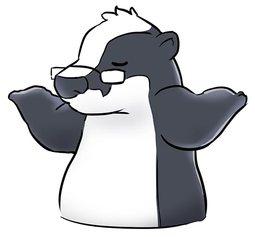 🤷‍♂️ Стикер «Tiny Bauson» для Telegram
