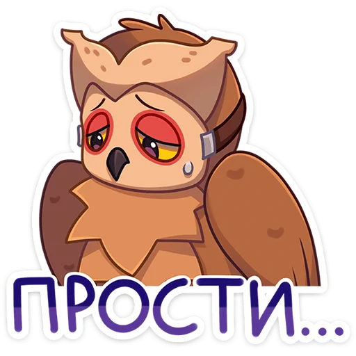 Стикер 47 Совушка Tiny Bunny -