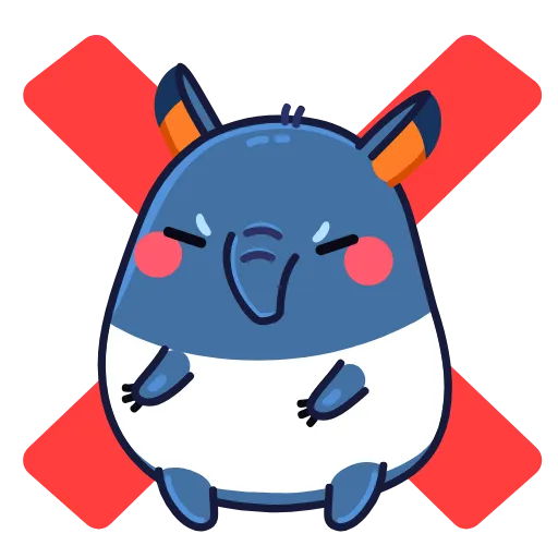 ❌ Эмодзи «Типси» для Telegram