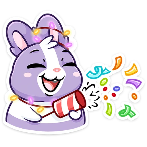 🥳 Стикер «Кролик Тиша» для Telegram