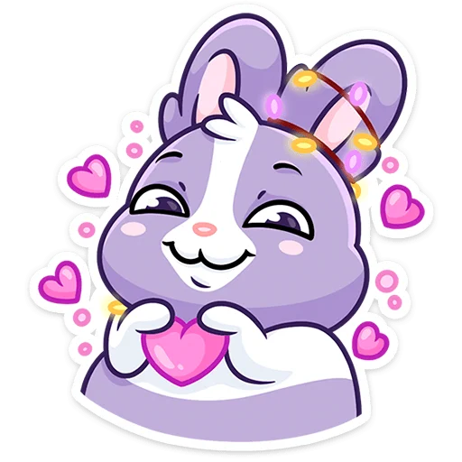 💕 Стикер «Кролик Тиша» для Telegram